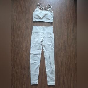 Gymshark Adapt Fleck in Mineral/ Coconut White Set
